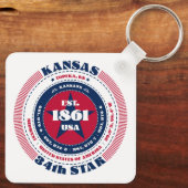 Porte-clés Porte - clé de l'État du Kansas (Verso)