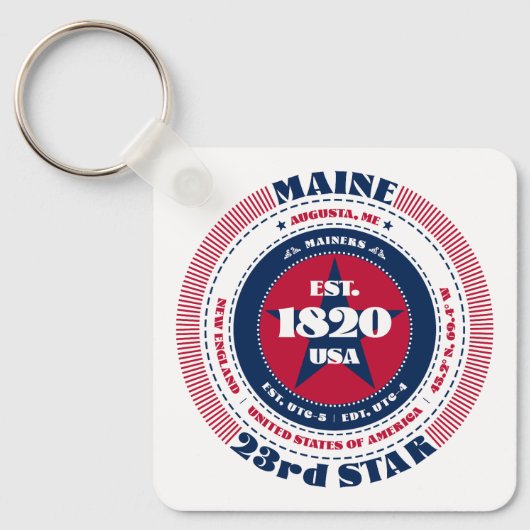 Porte-clés Porte - clé de l'État du Maine (Recto)