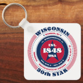 Porte-clés Porte - clé de l'État du Wisconsin (Recto)