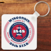 Porte-clés Porte - clé de l'État du Wisconsin (Verso)
