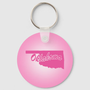 Porte-clés Porte - clé de l'État rose de l'Oklahoma