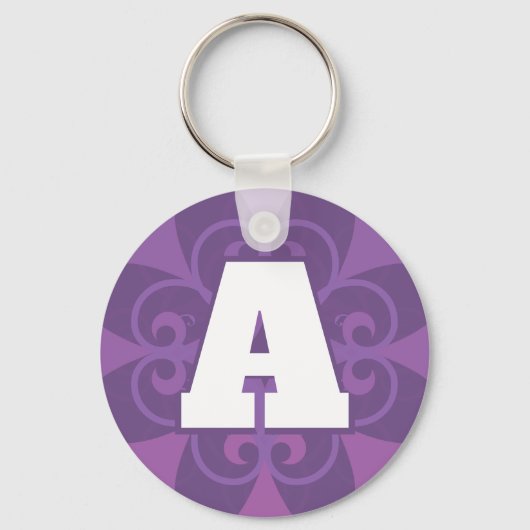 Porte-clés Porte - clé de lettre initiale Design élégant (Recto)