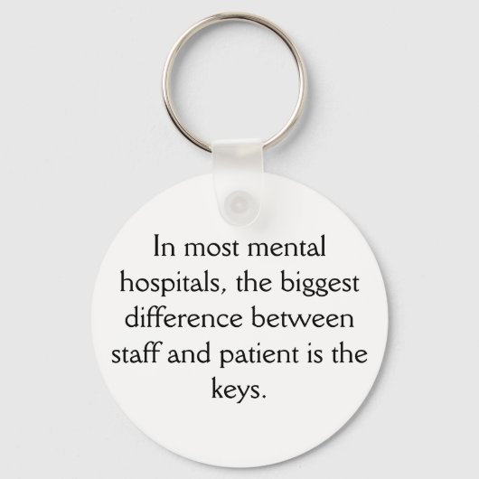 Porte-clés Porte - clé de l'hôpital mental (Recto)