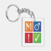 Porte-clés porte - clé de l'icône de badge ao3 (Devant gauche)