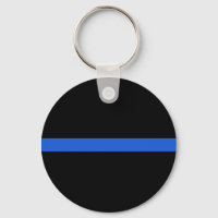 Porte - clé de ligne bleue mince
