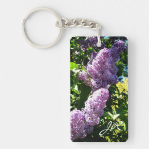 Porte-clés Porte - clé de lilas de monogramme