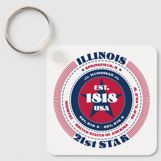 Porte-clés Porte - clé de l'Illinois (Recto)