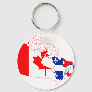 Porte-clés Porte - clé de l'indicateur Carte du Canada Québec