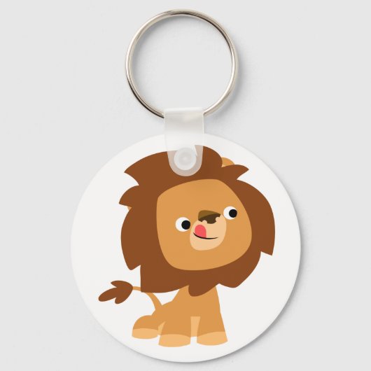 Porte-clés Porte - clé de Lion de caricature gourmand (Recto)