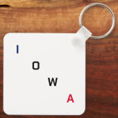 Porte-clés Porte - clé de l'Iowa (Verso)