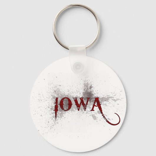 Porte-clés Porte - clé de l'Iowa Grunge saignant (Recto)