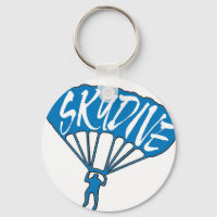 Porte - clé de logo bleu fanatique Skydive