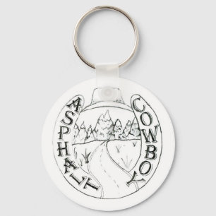 Porte-clés Porte - clé de logo de cowboy d'asphalte
