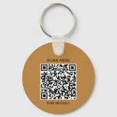Porte-clés Porte - clé de logo personnalisé avec code QR (Verso)