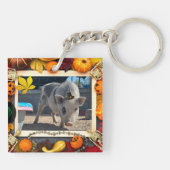 Porte-clés Porte - clé de l'olive et du sel de Thanksgiving (Dos)