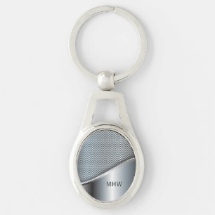 Porte-clés Porte - clé de look métallique monogramme personna