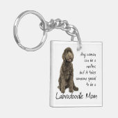 Porte-clés Porte - clé de maman de Labradoodle (Devant gauche)