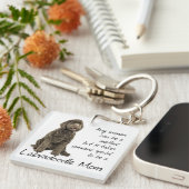 Porte-clés Porte - clé de maman de Labradoodle (Devant Droit)