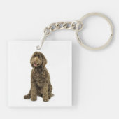 Porte-clés Porte - clé de maman de Labradoodle (Dos)