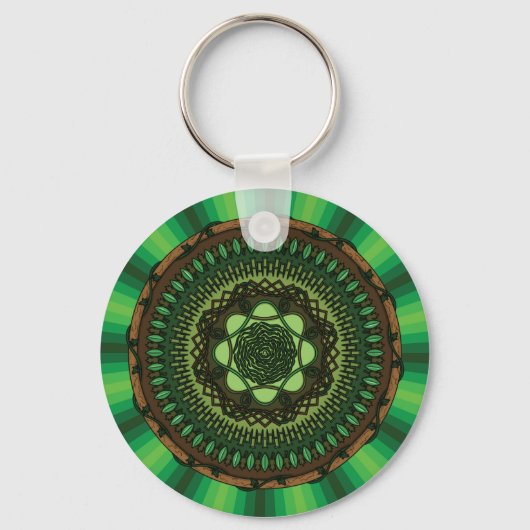 Porte-clés Porte - clé de mandala de la Terre (Recto)
