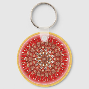 Porte-clés Porte - clé de mandala du feu