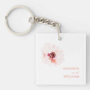 Porte-clés Porte - clé de Mariage floral d'aquarelle