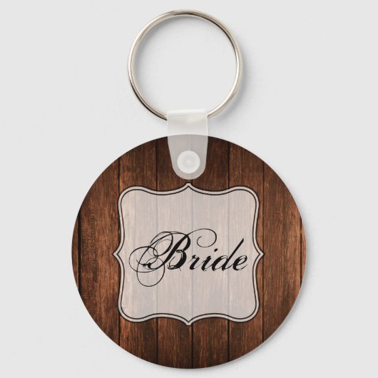 Porte-clés Porte - clé de mariée Grange Wood Pays rustique (Recto)
