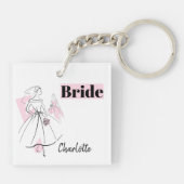 Porte-clés Porte - clé de mariée rose (Dos)