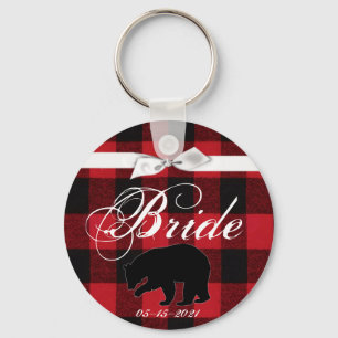 Porte-clés Porte - clé de mariée Rouge Buffalo plaqué Ours no