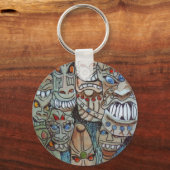 Porte-clés Porte - clé de masque africain (Recto)