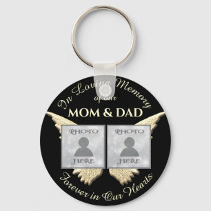 Porte-clés Porte - clé de mémoire photo Maman & Papa