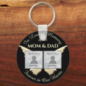 Porte-clés Porte - clé de mémoire photo Maman & Papa (Recto)