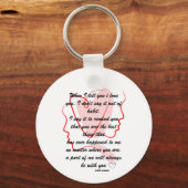 Porte-clés porte - clé de messages d'amour (Recto)