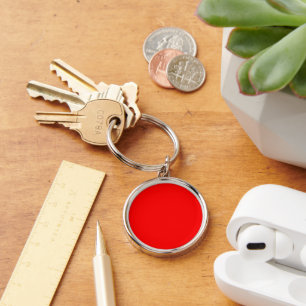 Porte-clés Porte - clé de métal rouge rond