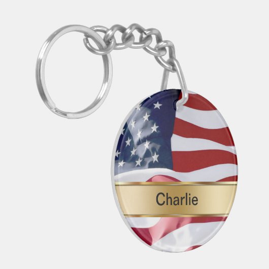 Porte-clés Porte - clé de monogramme bilatéral (Devant gauche)