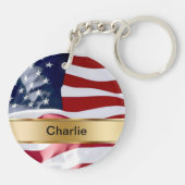 Porte-clés Porte - clé de monogramme bilatéral (Dos)