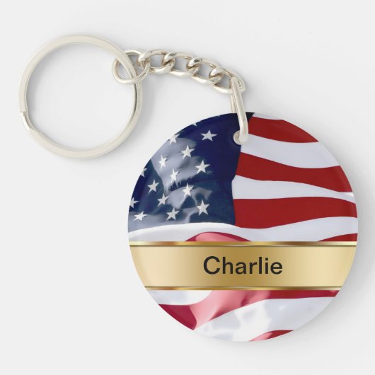 Porte-clés Porte - clé de monogramme bilatéral (Devant)