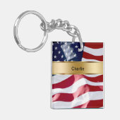 Porte-clés Porte - clé de monogramme bilatéral (Devant gauche)