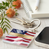 Porte-clés Porte - clé de monogramme bilatéral (Devant Droit)