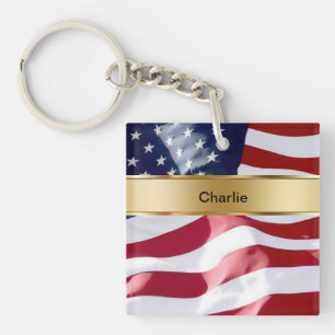 Porte-clés Porte - clé de monogramme bilatéral