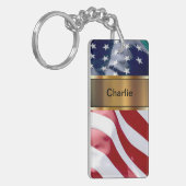 Porte-clés Porte - clé de monogramme bilatéral (Devant gauche)