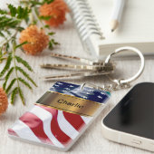 Porte-clés Porte - clé de monogramme bilatéral (Devant droit)