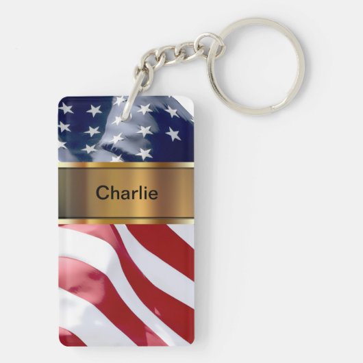 Porte-clés Porte - clé de monogramme bilatéral (Dos)