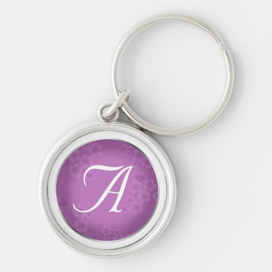 Porte-clés Porte - clé de monogramme d'Améthyste de filigrane (Devant)