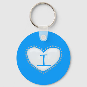 Porte-clés Porte - clé de monogramme de coeur
