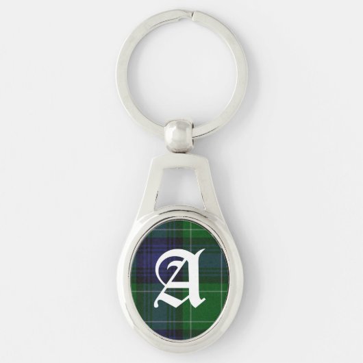 Porte-clés Porte - clé de monogramme plat Abercrombie Tartan (Devant)