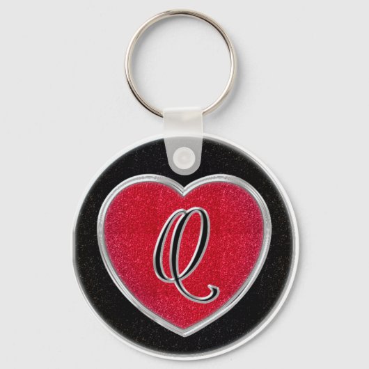 Porte-clés Porte - clé de monogrammes Ruby et Onyx (Recto)