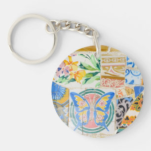 Porte-clés Porte - clé de mosaïques de Guell de parc