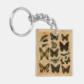 Porte-clés Porte - clé de Motif papillon vintage (Devant gauche)