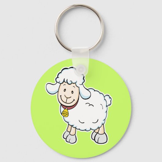 Porte-clés Porte - clé de mouton blanc (Recto)